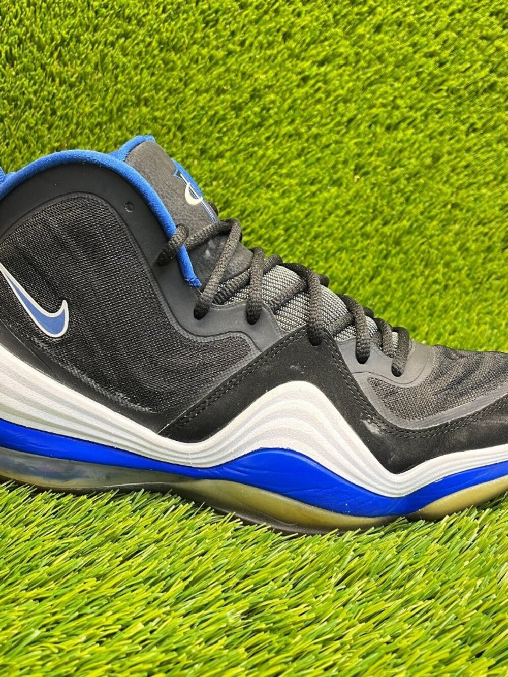 Nike Air Penny 5 Orlando Mens Size 10 Black Blue White Basketball Shoes Sneakers
